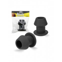 Rude Rider Hollow Anal Plug Medium Black (T9224)