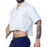 2Eros Cropped Linen Shirt White (T9772)